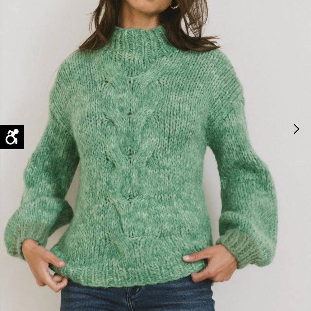 Boheme Anastasia knit sweater in green - size small